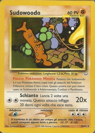 Sudowoodo (1ª Edizione) #26/64 — Neo Revelation (1ª Edizione)
