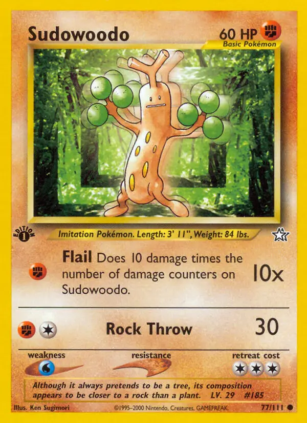 Sudowoodo (1ª Edizione) #77 — Neo Genesis (1ª Edizione)