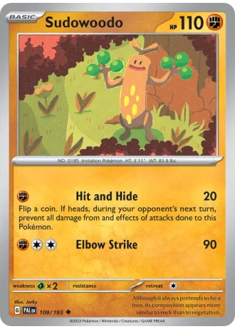 Sudowoodo #109 — Paldea Evolved