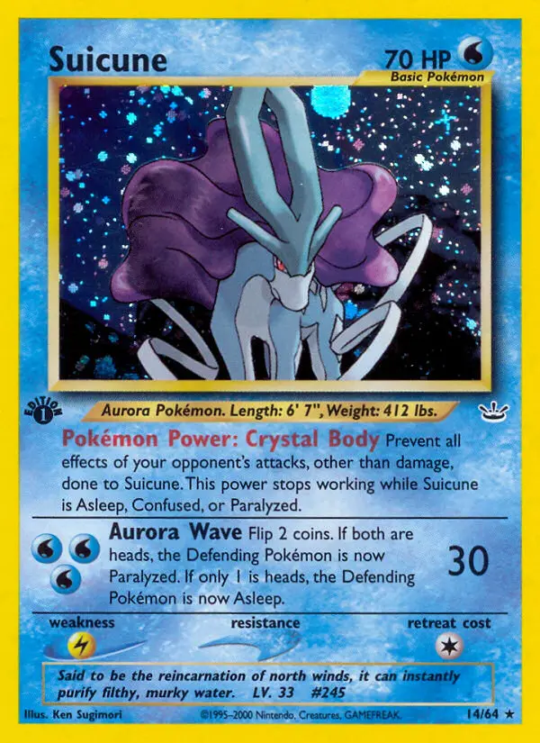 Suicune (1st Edition) #14 — Neo Revelation (1st Edition)