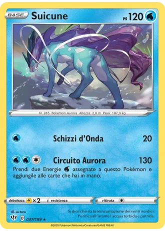 Suicune #37/189 — Fiamme Oscure