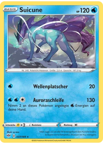 Suicune #37/189 — Flammende Finsternis