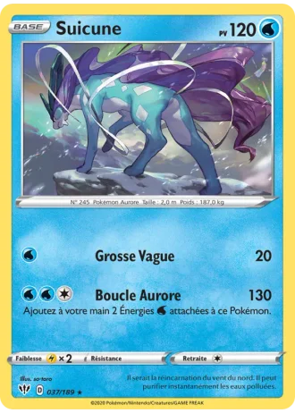 Suicune #37/189 — Ténèbres Embrasées