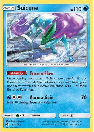 Suicune #59/214 — Lost Thunder