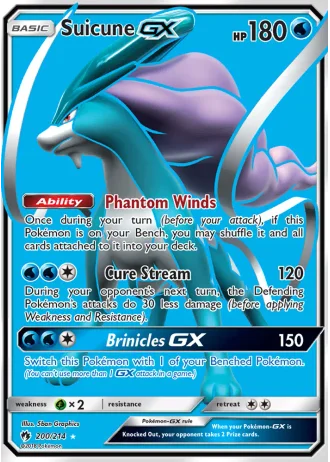 Suicune GX #200 — Lost Thunder
