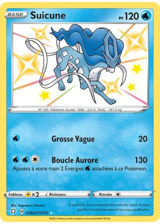 Suicune SV022/122 — Coffre Chromatique (Destinées Radieuses)