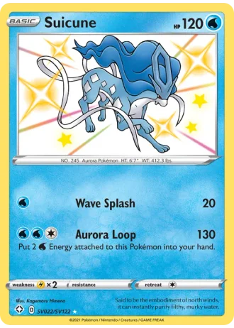 Suicune SV022/122 — Shiny Vault (Shining Fates)