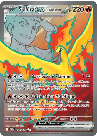 Sulfura-ex de la Team Rocket #208/182 — Rivalités Destinées