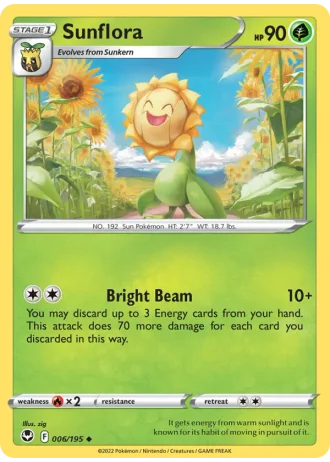 Sunflora #006/195 — Silver Tempest