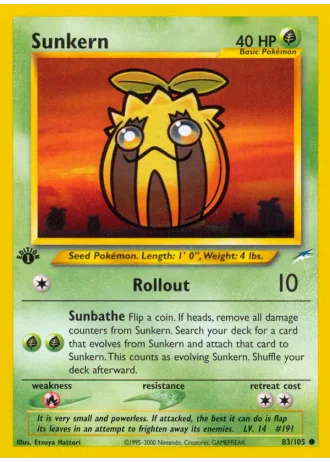 Sunkern (1st Edition) #83/105 — Neo Destiny (1st Edition)