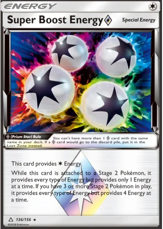 Super Boost Energy Prism Star #136/156 — Ultra Prism