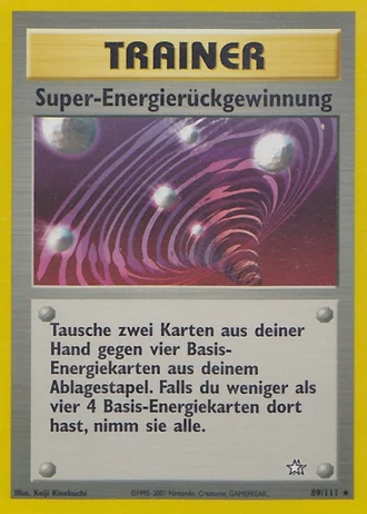 Super-Energiezurückgewinnung (1. Edition) #89/111 — Neo Genesis (1. Edition)