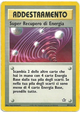 Super Energy Retrieval (1ª Edizione) #89 — Neo Genesis (1ª Edizione)