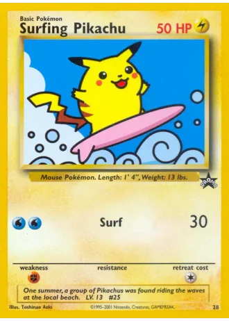 Surfing Pikachu #28 — Wizards Promos
