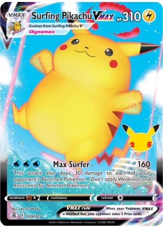 Surfing Pikachu VMAX #9 — Celebrations