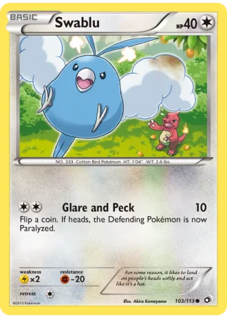 Swablu #103/113 — Legendary Treasures
