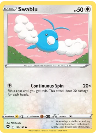 Swablu #142/195 — Silver Tempest