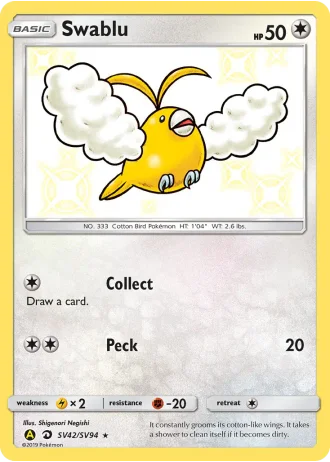Swablu SV42/94 — Shiny Vault (Hidden Fates)