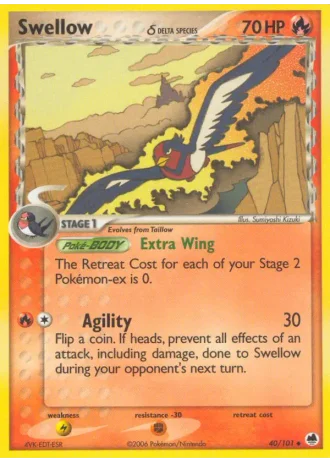 Swellow #40/101 — Dragon Frontiers