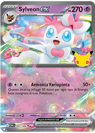 Sylveon-ex #071/128 — 30° Anniversario