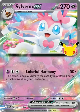 Sylveon ex #071/128 — 30th Celebration