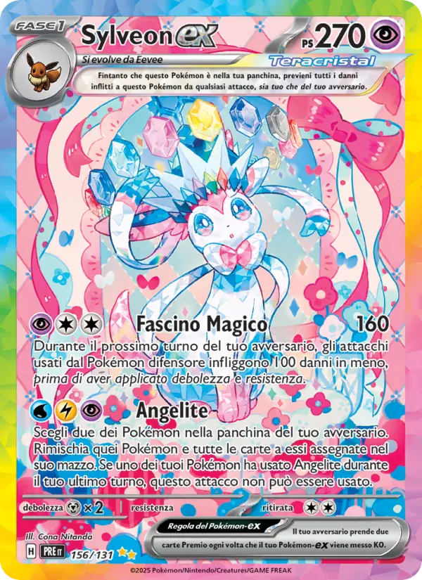 Sylveon ex #156 — Evoluzioni Prismatiche