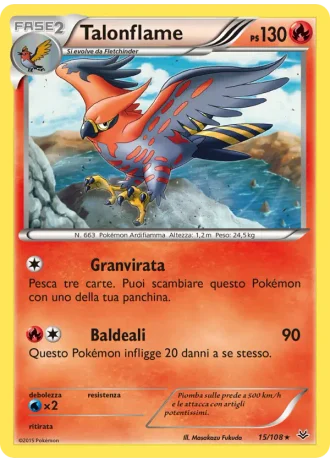 Talonflame #15/108 — Furie Volanti
