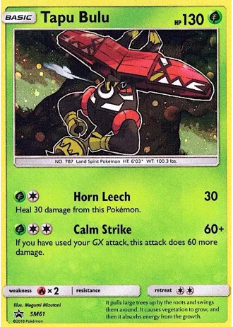 Tapu Bulu SM61 — Sun & Moon Promos