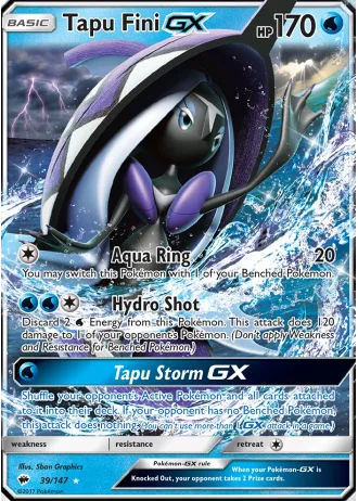 Tapu Fini GX #39 — Burning Shadows