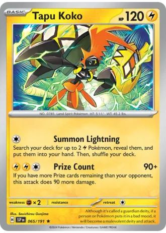 Tapu Koko #065/191 — Surging Sparks