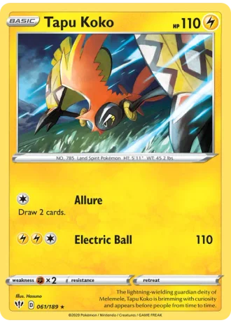 Tapu Koko #61/189 — Darkness Ablaze