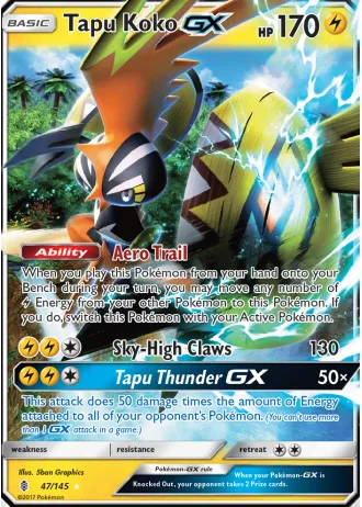 Tapu Koko GX #47/145 — Guardians Rising