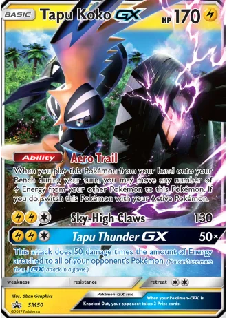 Tapu Koko GX SM50 — Sun & Moon Promos