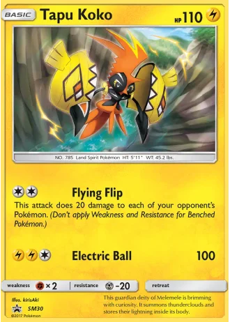 Tapu Koko SM30 — Sun & Moon Promos