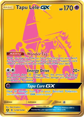 Tapu Lele GX SV94 — Shiny Vault (Hidden Fates)