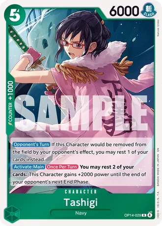 Tashigi (OP14-029) — The Azure Sea's Seven (OP14-EB04)
