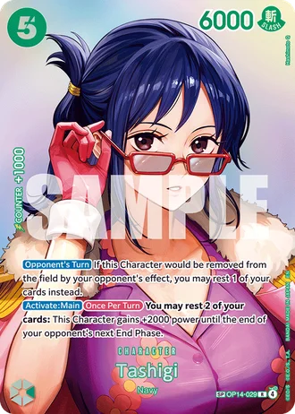 Tashigi (OP14-029) (Alternative Art) — The Time of Battle (OP16)
