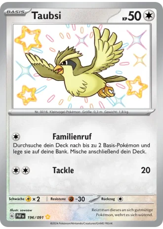 Taubsi #196/91 — Paldeas Schicksale