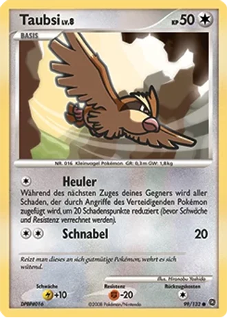 Taubsi #99/132 — Rätselhafte Wunder