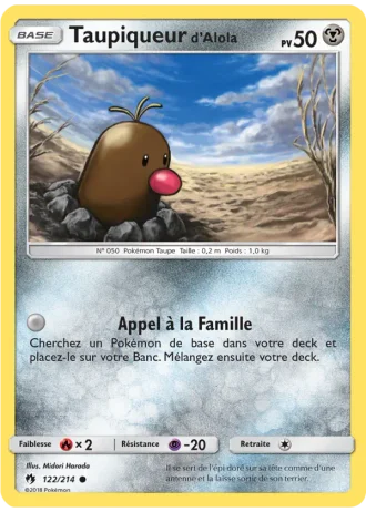 Taupiqueur d’Alola #122/214 — Tonnerre Perdu