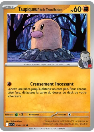 Taupiqueur de la Team Rocket #100/217 — Héros Transcendants