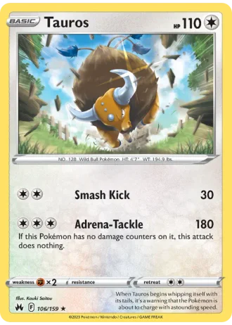 Tauros #106/159 — Crown Zenith