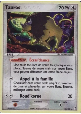 Tauros #12 — EX Gardiens de Cristal