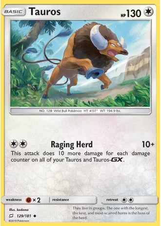 Tauros #129/181 — Team Up