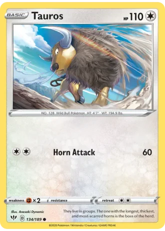 Tauros #134/189 — Darkness Ablaze