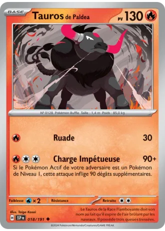 Tauros de Paldea #018 — Étincelles Déferlantes