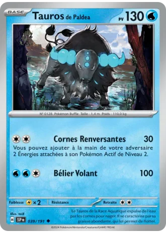 Tauros de Paldea #039 — Étincelles Déferlantes