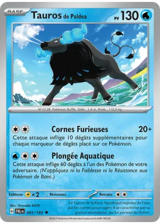 Tauros de Paldea #041/193 — Évolutions à Paldea