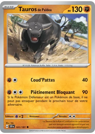Tauros de Paldea #101 — Étincelles Déferlantes
