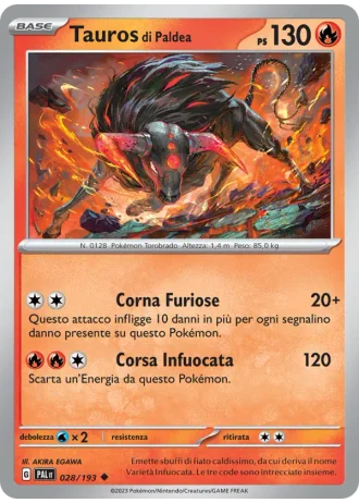 Tauros di Paldea #028/193 — Evoluzioni a Paldea